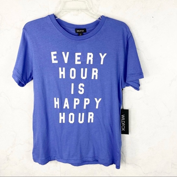 [Wildfox] Always Happy Hour Keke Comfy Tee - Picture 1 of 5